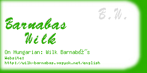 barnabas wilk business card